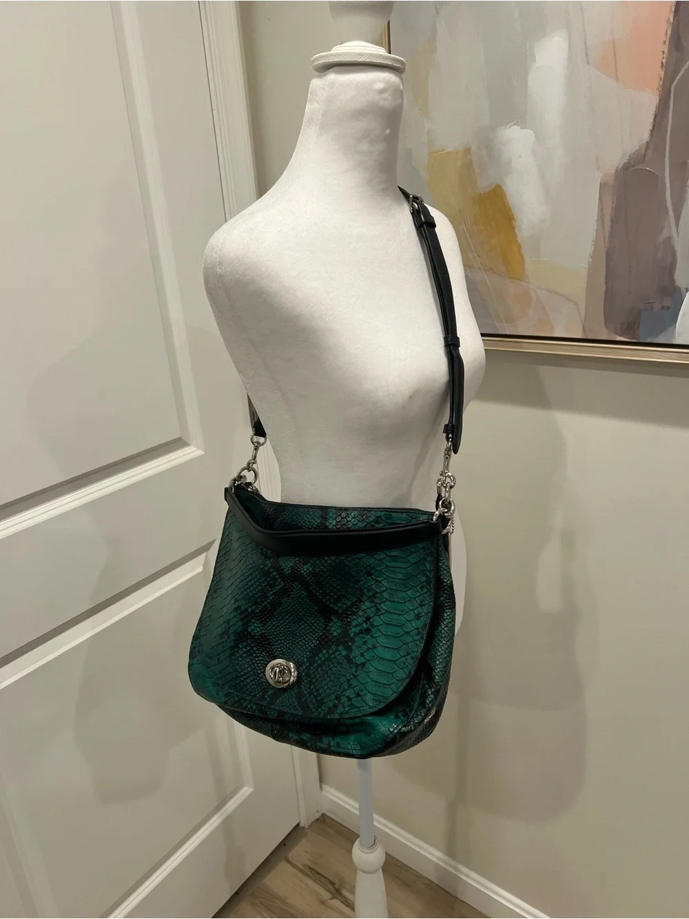 Coach TurnLock Snake Embossed Bag